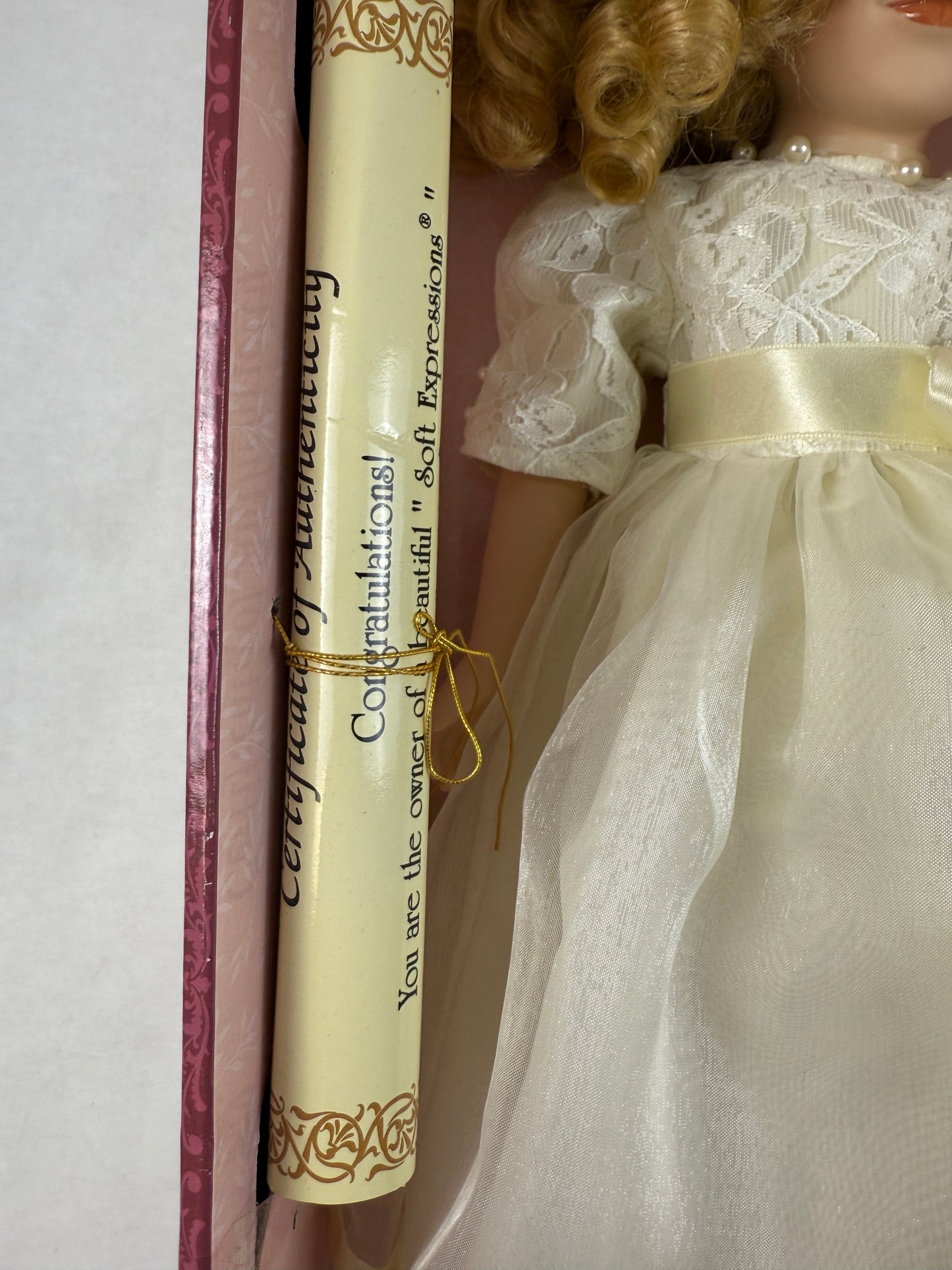 Collectors Choice Genuine Fine Bisque Porcelain Doll w/ certificate