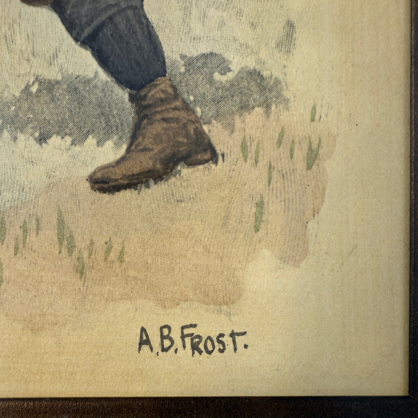 A.B. Frost Framed Golf Print
