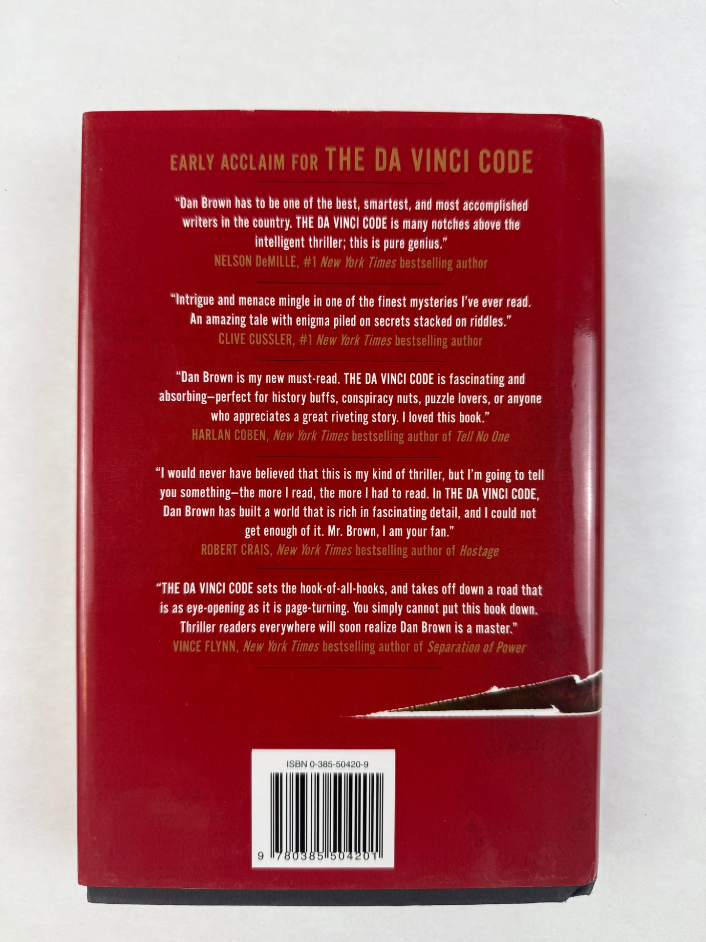 FIRST EDITION THE DA VINCI CODE BOOK HARDBACK WITH COVER