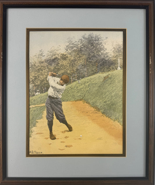 A.B. Frost Framed Golf Print